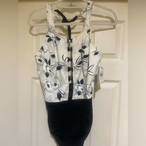 Amoressa Swimwear - Black & White One Piece